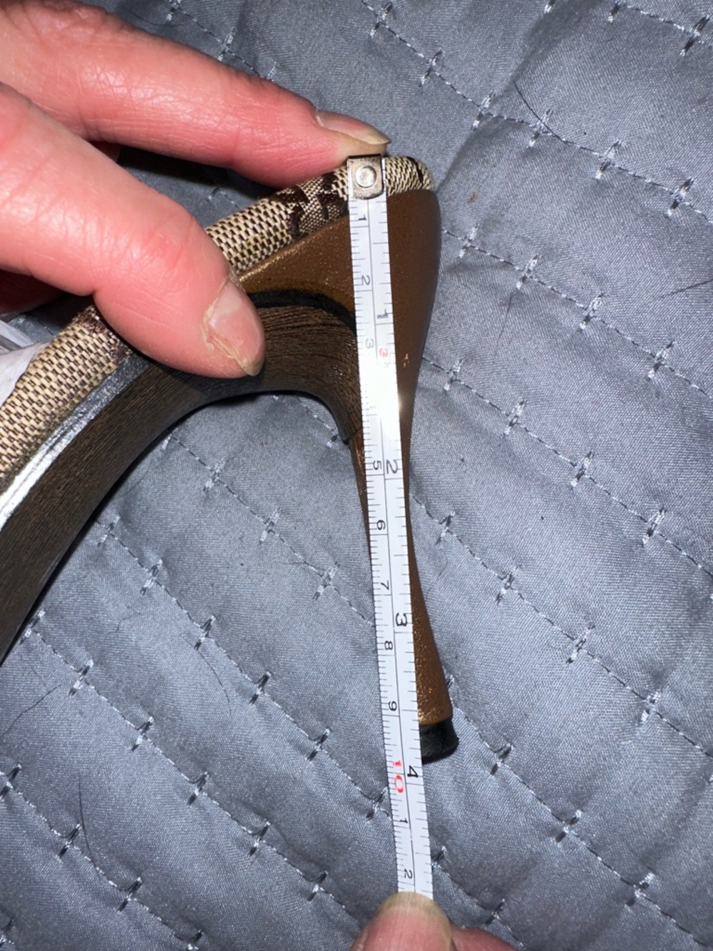 Gucci Vintage Brown GG Canvas Leather Horsebit Heels - Picture 8 of 8